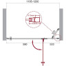 Душевая дверь 120 см BELBAGNO KRAFT KRAFT-B-12-60/60-C-Cr-R