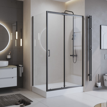 Душевой уголок BELBAGNO UNO-195-AH-1-140/80-C-NERO