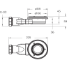 Сифон для поддонов BELBAGNO UNO TRAY-AS-UNO-NO с чёрной матовой декоративной накладкой